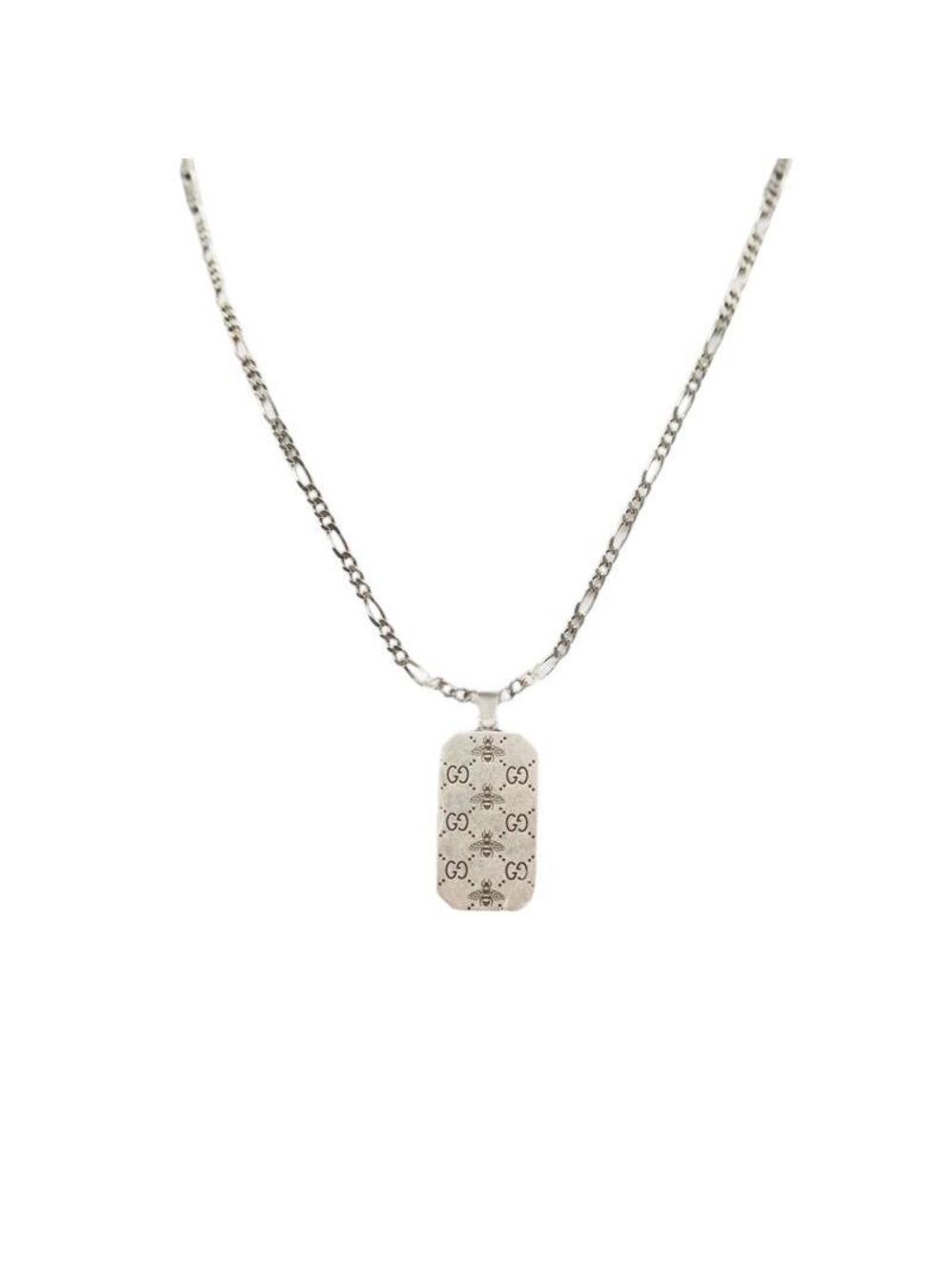 Gucci Silver Interlocking Bee Necklace #358848G50B